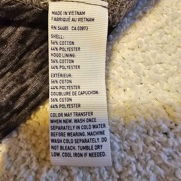 American Eagle Hooded Open Front Cardigan Waterfall Hem Soft Knit XL - Picture 4 of 7